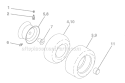 Part Location Diagram of 106732X473 Weed Eater Rim Assembly, 6"Front